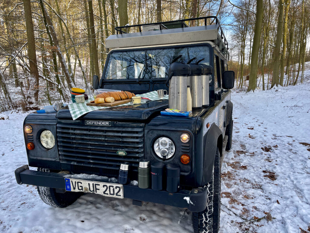 Usedom Winter-Picknick auf der Insel-Safari