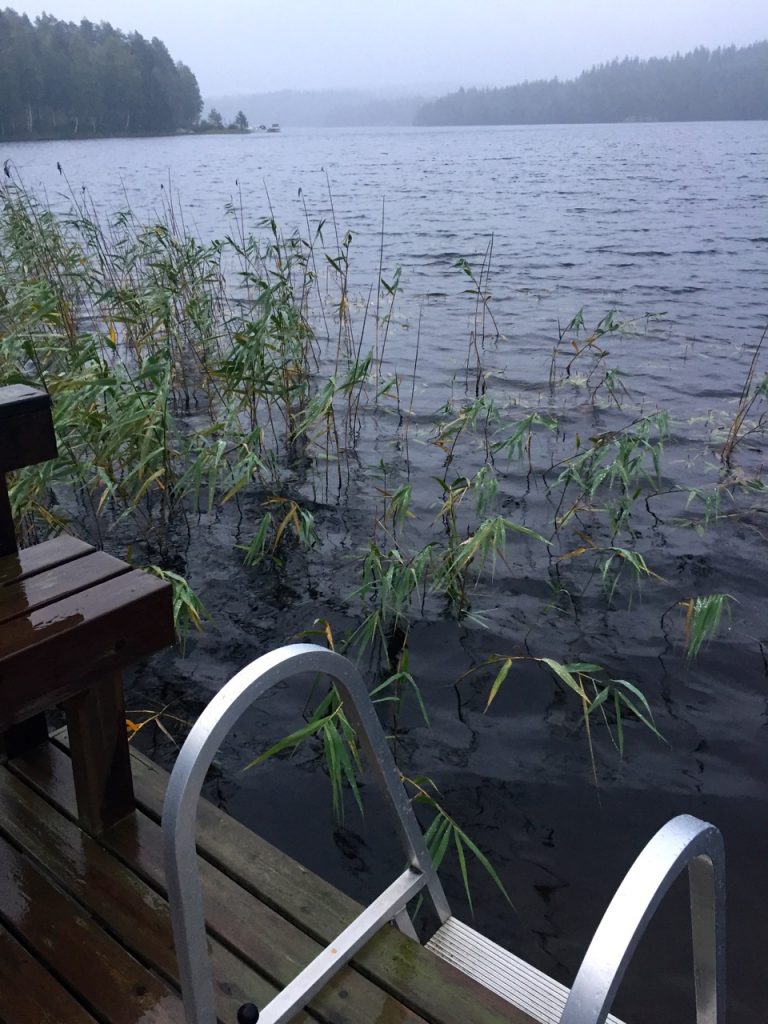 Finnland im September - Nach der Sauna in den See